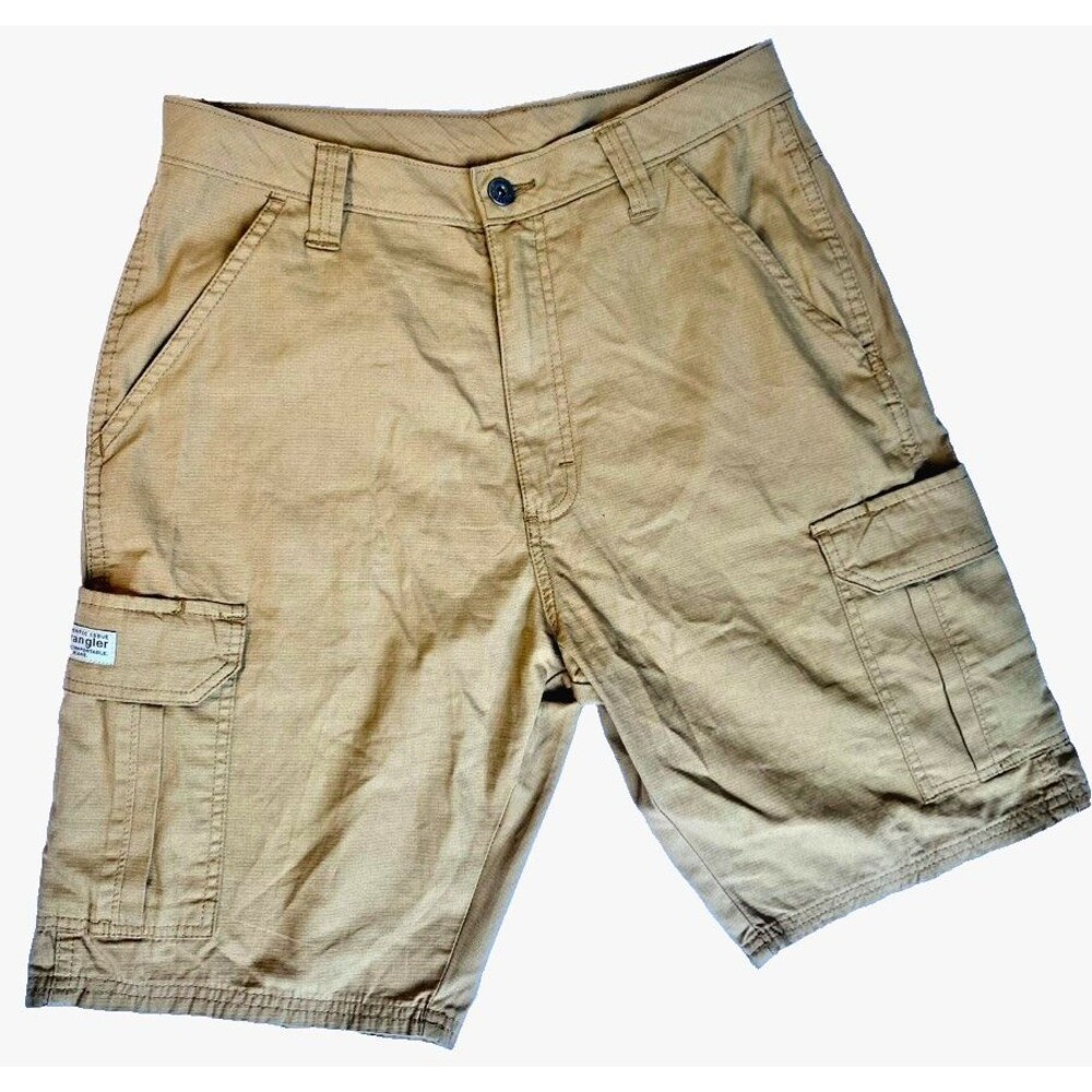Wrangler Cargo Men's Shorts Tan Khaki Regular w/ Pockets Outdoor Casual -Size 30